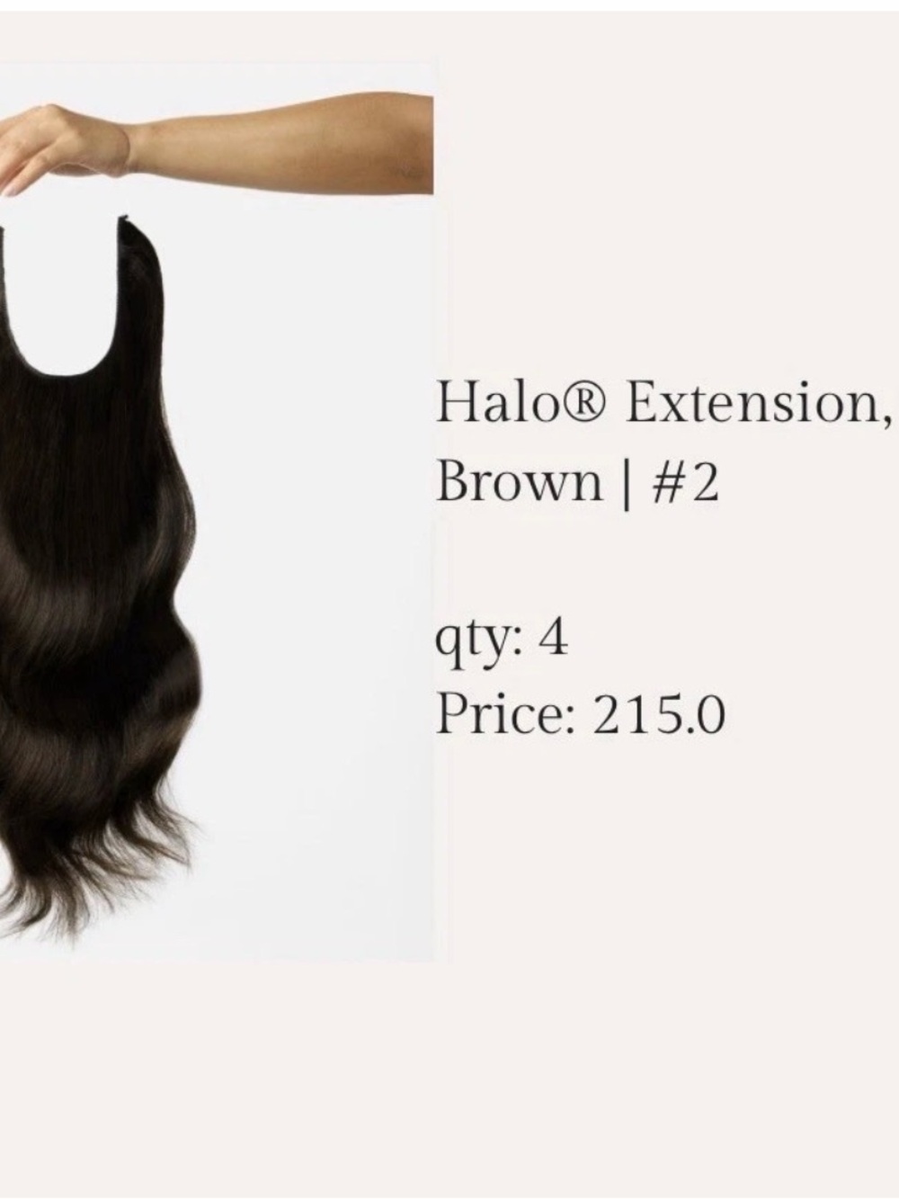 NEW Hidden Crown Halo Daydream Dark Brown #2 Halo Hair Extension - 100 grams